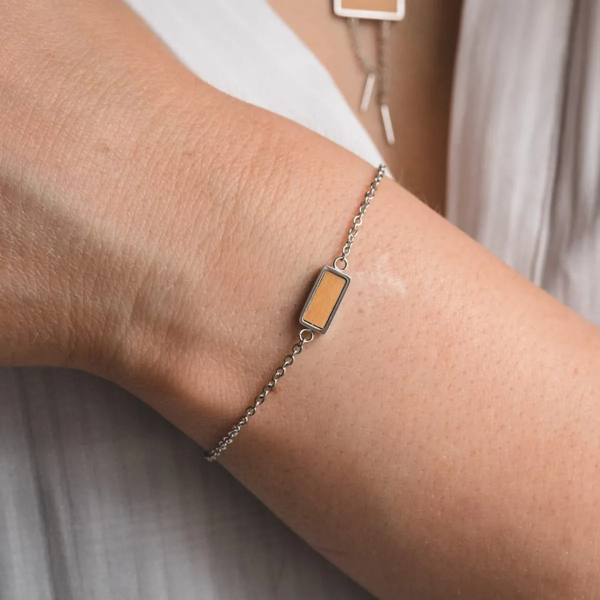 Holzkern Armbänder^Abstract Armband