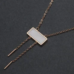 Holzkern Halsketten|Schmuck^Abstract Halskette