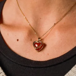 Holzkern Halsketten|Schmuck^Amorance Halskette