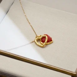 Holzkern Halsketten|Schmuck^Amorance Halskette