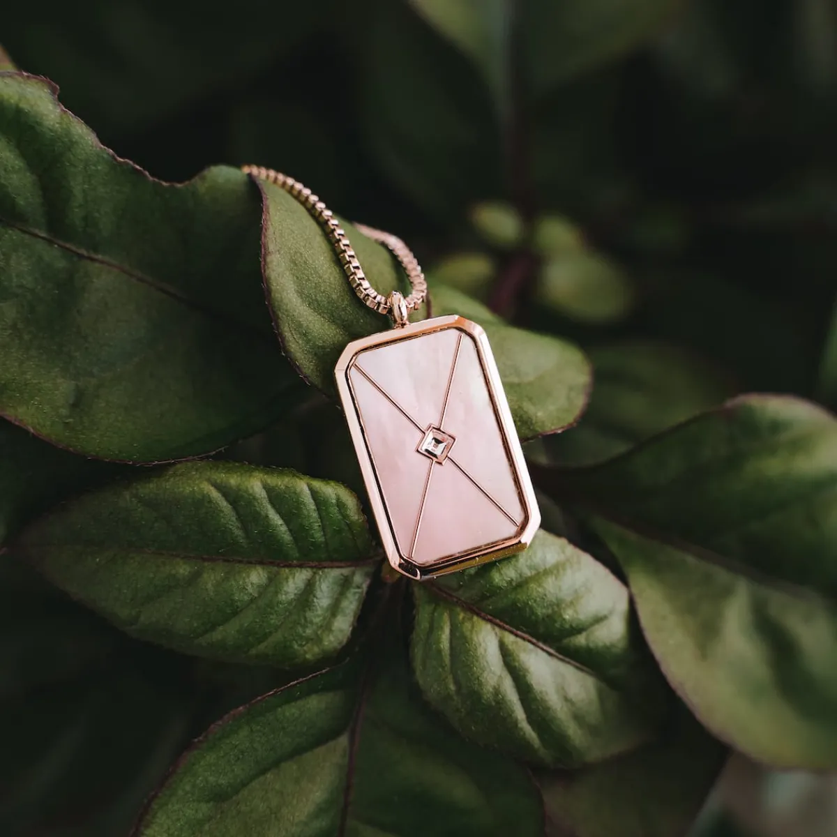 Holzkern Halsketten|Schmuck^Aquarell Halskette