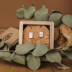 Holzkern Schmuck|Ohrringe^Aquarell Ohrringe