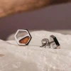Holzkern Ohrringe|Schmuck^Assemblage Ohrringe