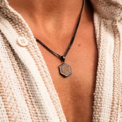 Holzkern Halsketten|Schmuck^Axis Halskette