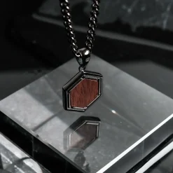Holzkern Halsketten|Schmuck^Axis Halskette