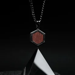 Holzkern Halsketten|Schmuck^Axis Halskette