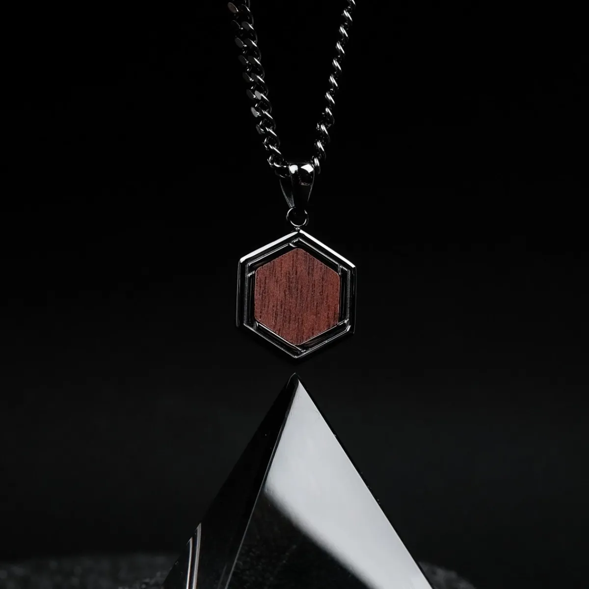 Holzkern Halsketten|Schmuck^Axis Halskette