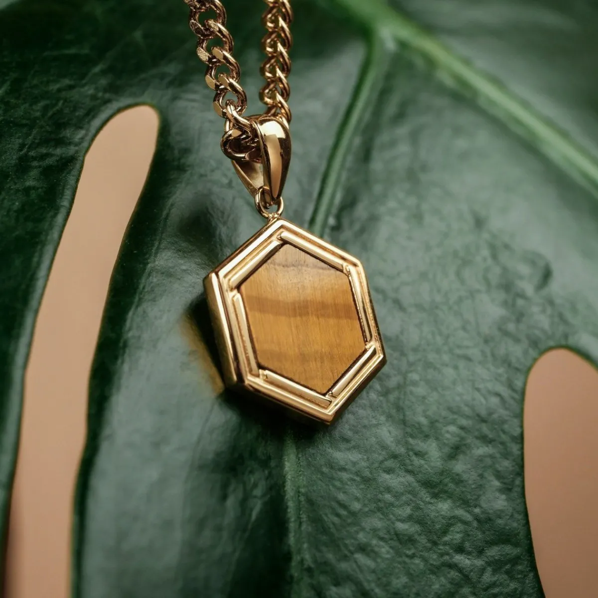 Holzkern Halsketten|Schmuck^Axis Halskette