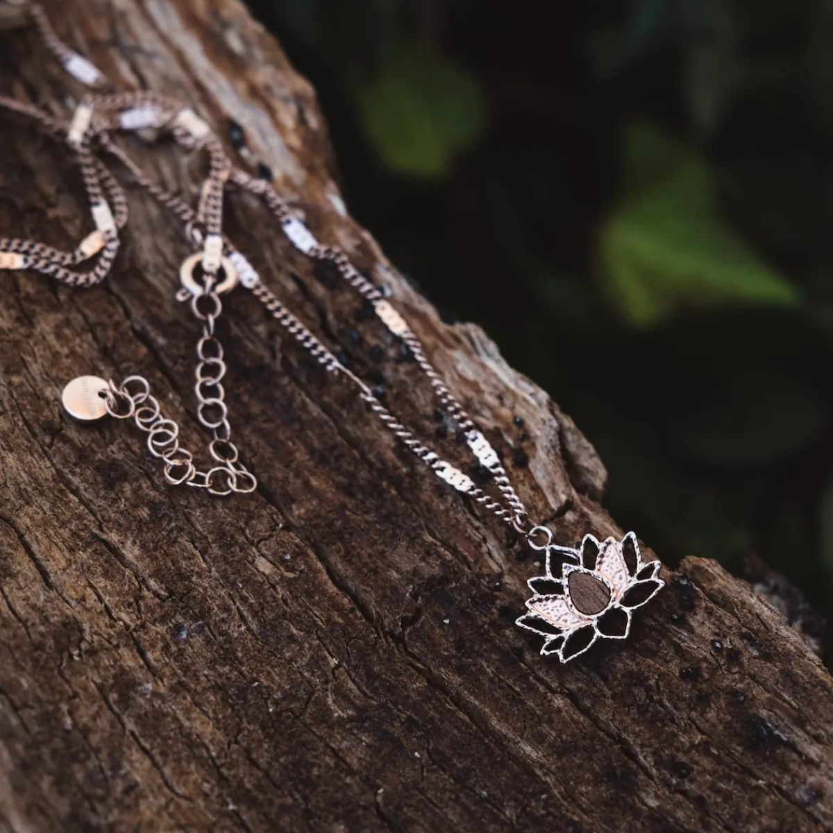 Holzkern Schmuck|Halsketten^Balance Halskette