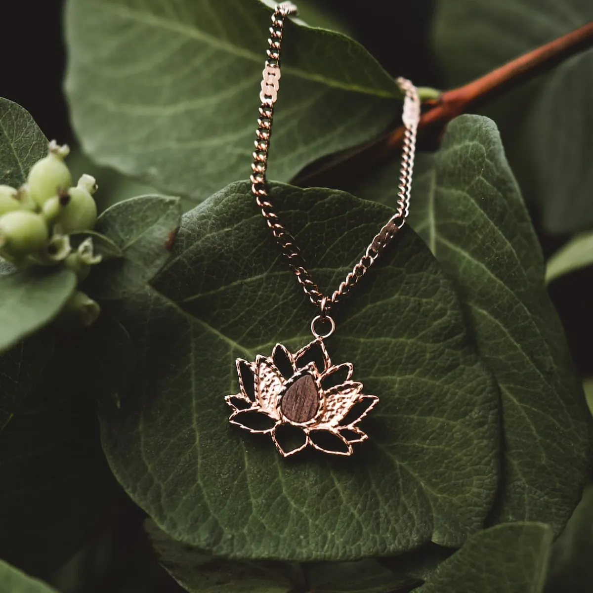 Holzkern Schmuck|Halsketten^Balance Halskette