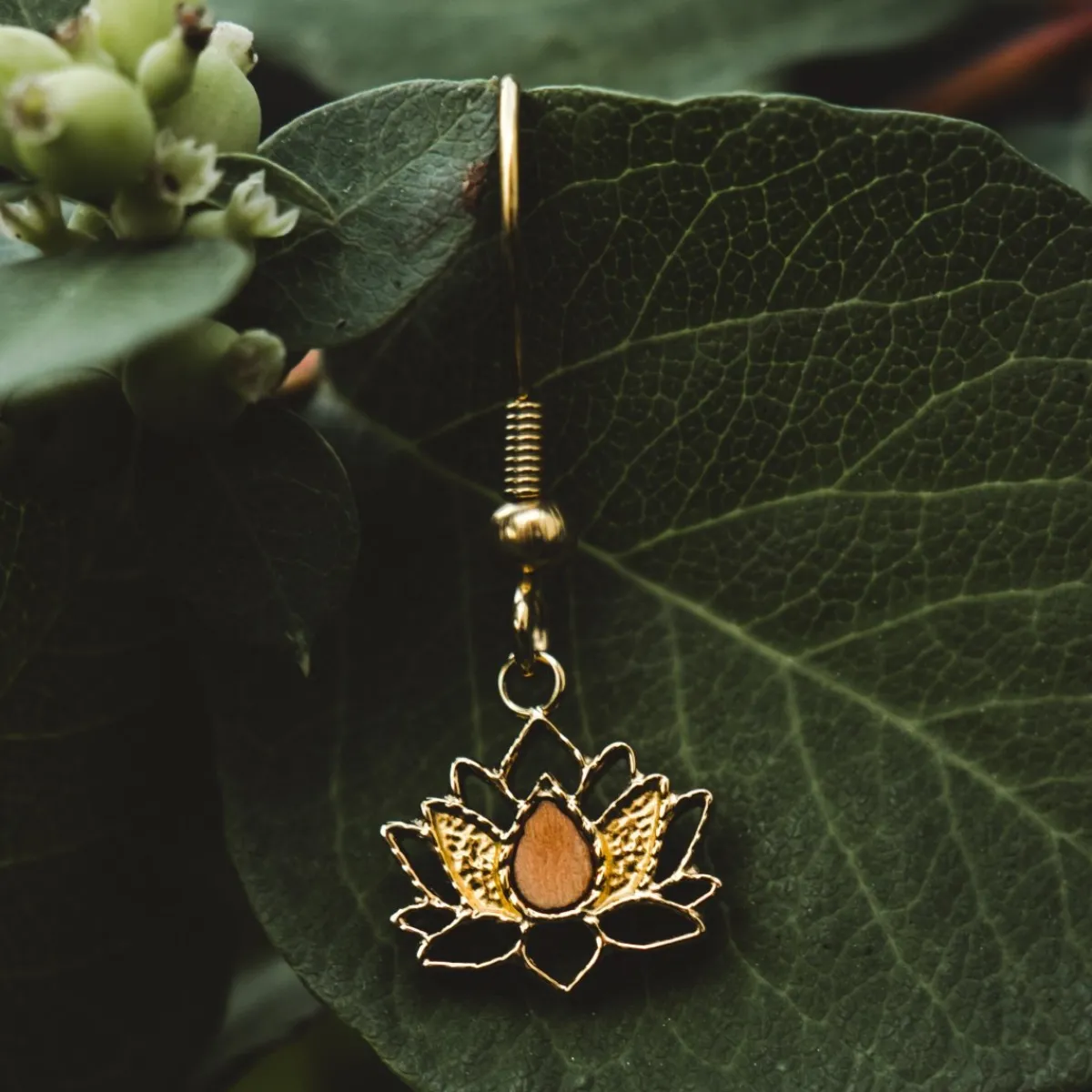 Holzkern Ohrringe|Schmuck^Balance Ohrringe