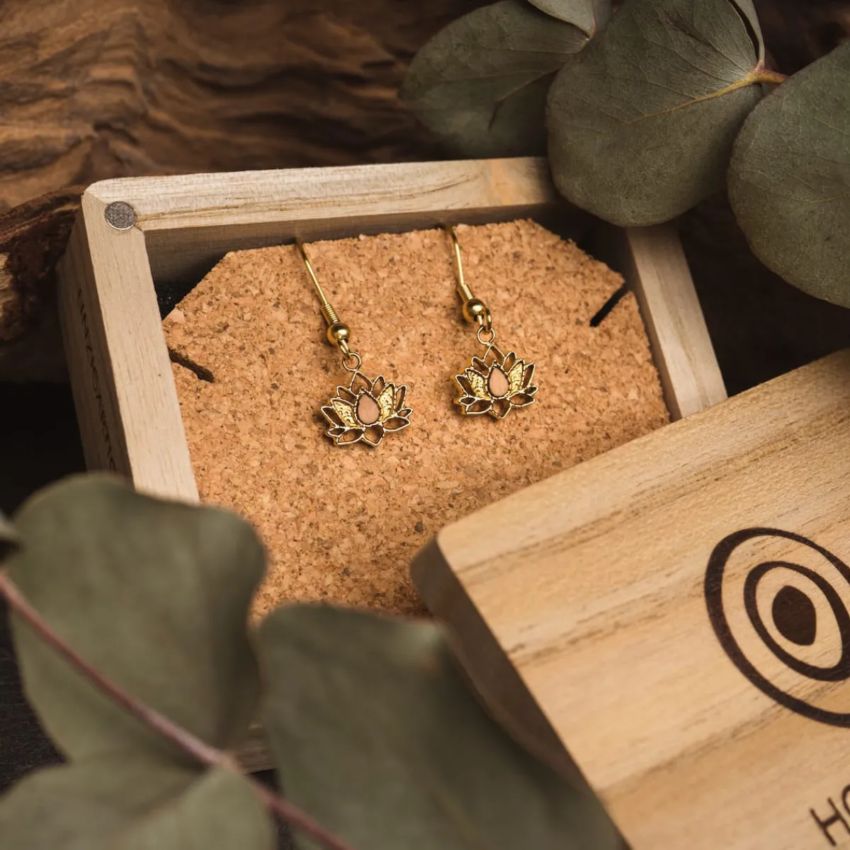 Holzkern Ohrringe|Schmuck^Balance Ohrringe