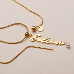 Holzkern Charms|Schmuck^Believe-Charm