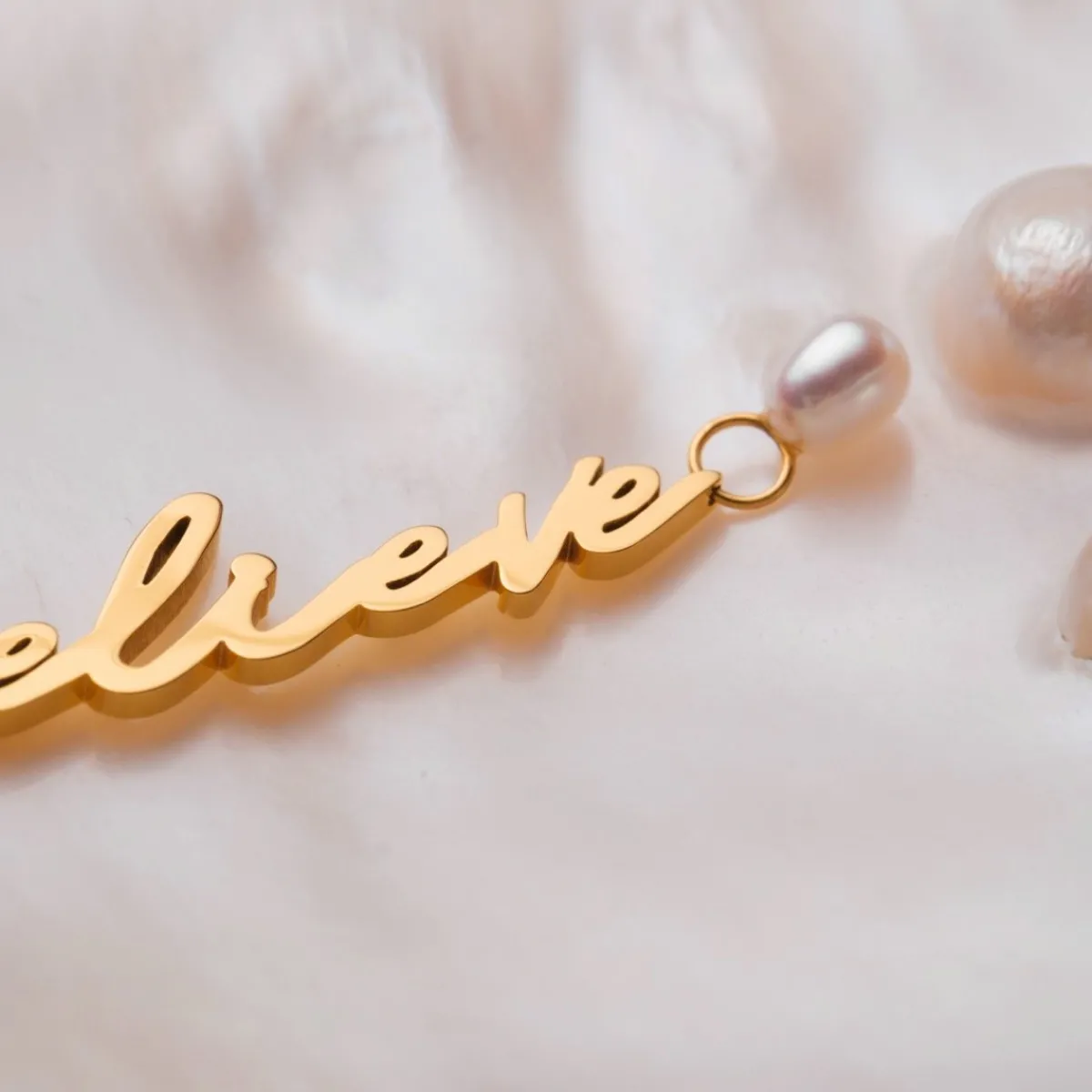 Holzkern Charms|Schmuck^Believe-Charm