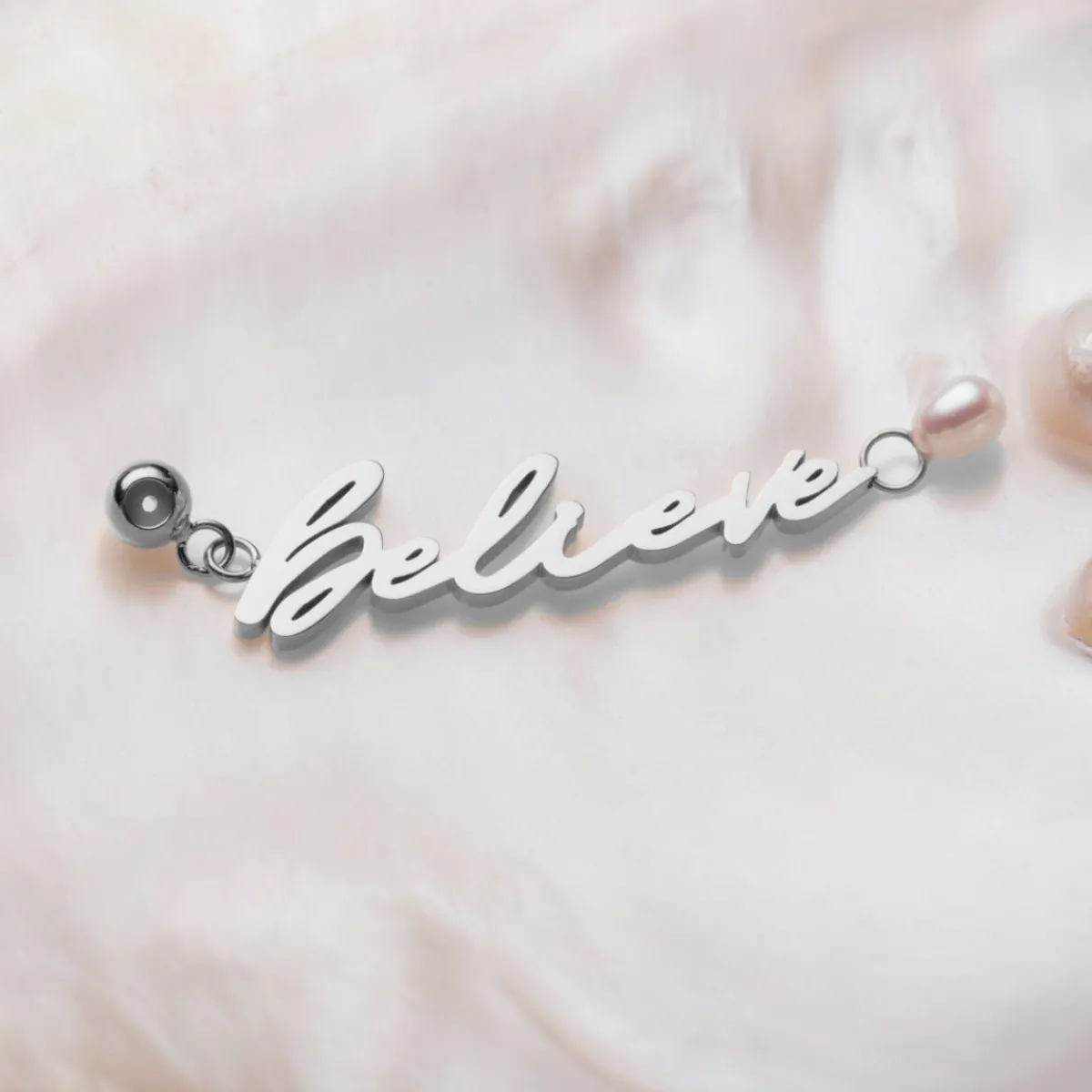 Holzkern Charms|Schmuck^Believe-Charm