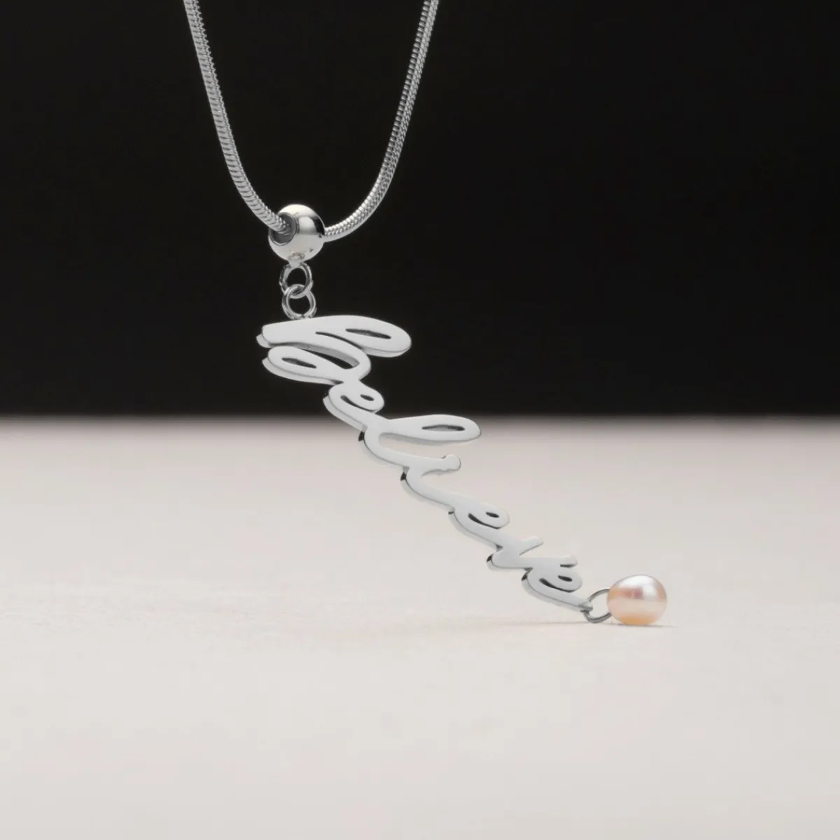 Holzkern Charms|Schmuck^Believe-Charm