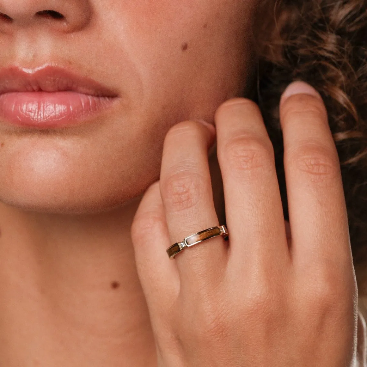 Holzkern Ringe|Schmuck^Campania Ring