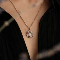 Holzkern Halsketten|Schmuck^Composition Gem Halskette
