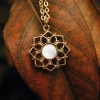 Holzkern Halsketten|Schmuck^Composition Halskette