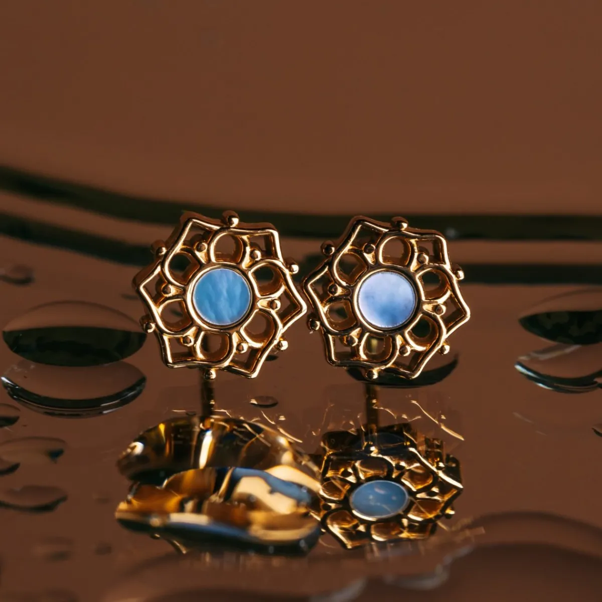 Holzkern Ohrringe|Schmuck^Composition Ohrringe