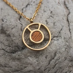 Holzkern Halsketten|Schmuck^Concentric Halskette