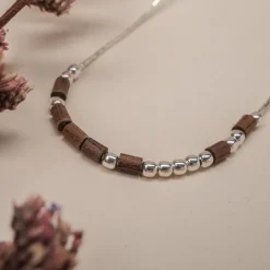 Holzkern Halsketten|Schmuck^Everforever Halskette