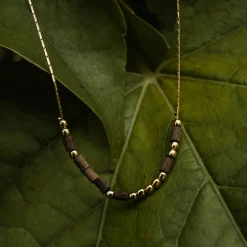 Holzkern Halsketten|Schmuck^Everforever Halskette