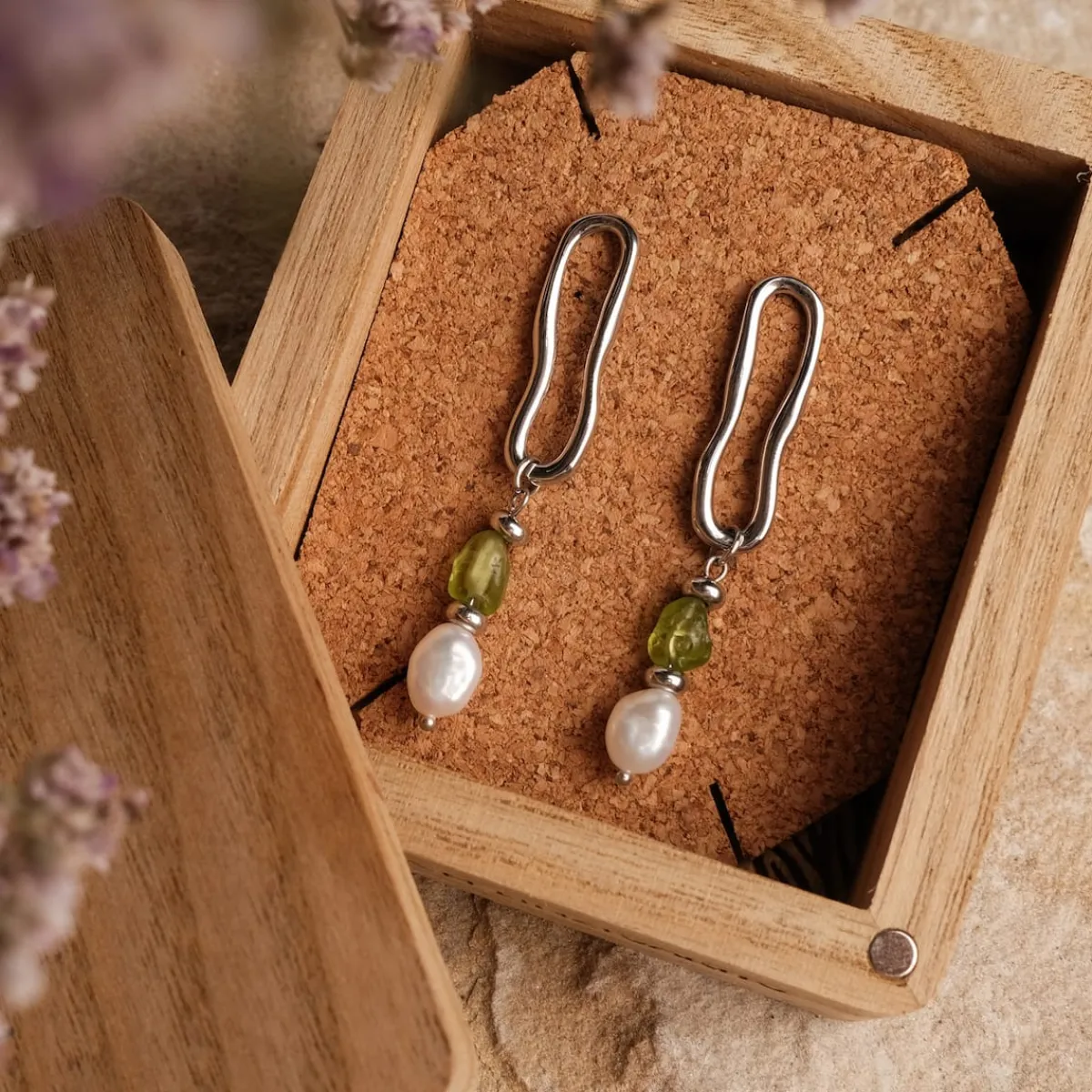 Holzkern Ohrringe|Schmuck^Free Play Ohrringe