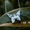 Holzkern Halsketten|Schmuck^Fritillary Halskette