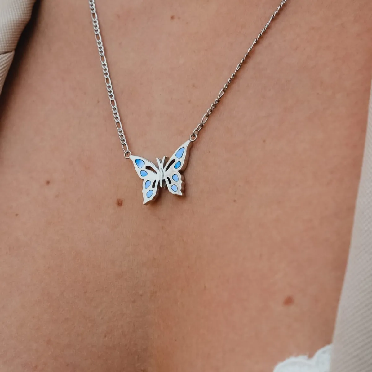 Holzkern Halsketten|Schmuck^Fritillary Halskette