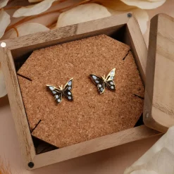 Holzkern Ohrringe|Schmuck^Fritillary Ohrringe