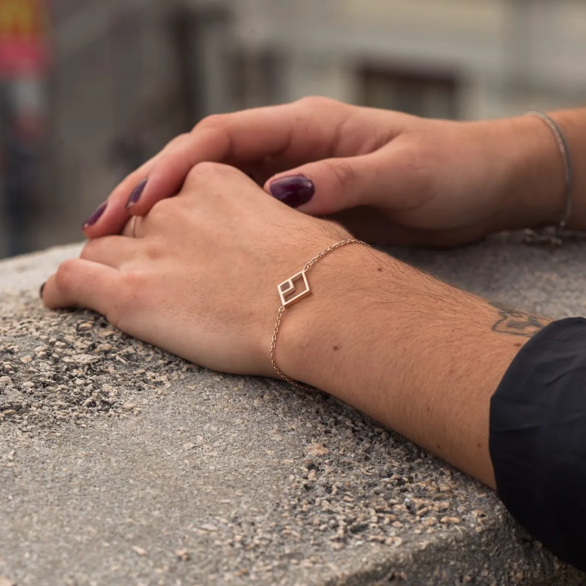 Holzkern Armbänder|Schmuck^Geometric Armband