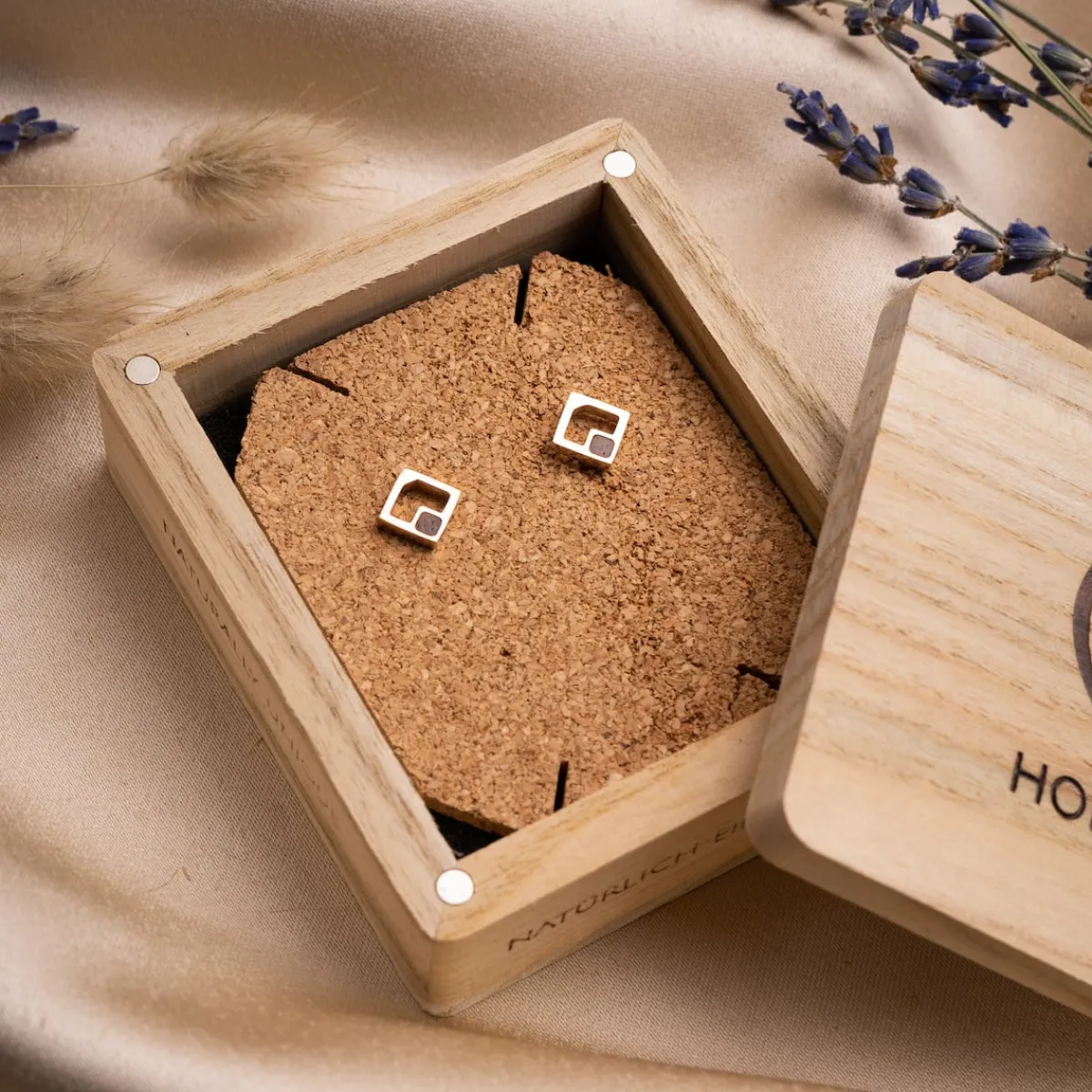 Holzkern Ohrringe|Schmuck^Geometric Ohrringe
