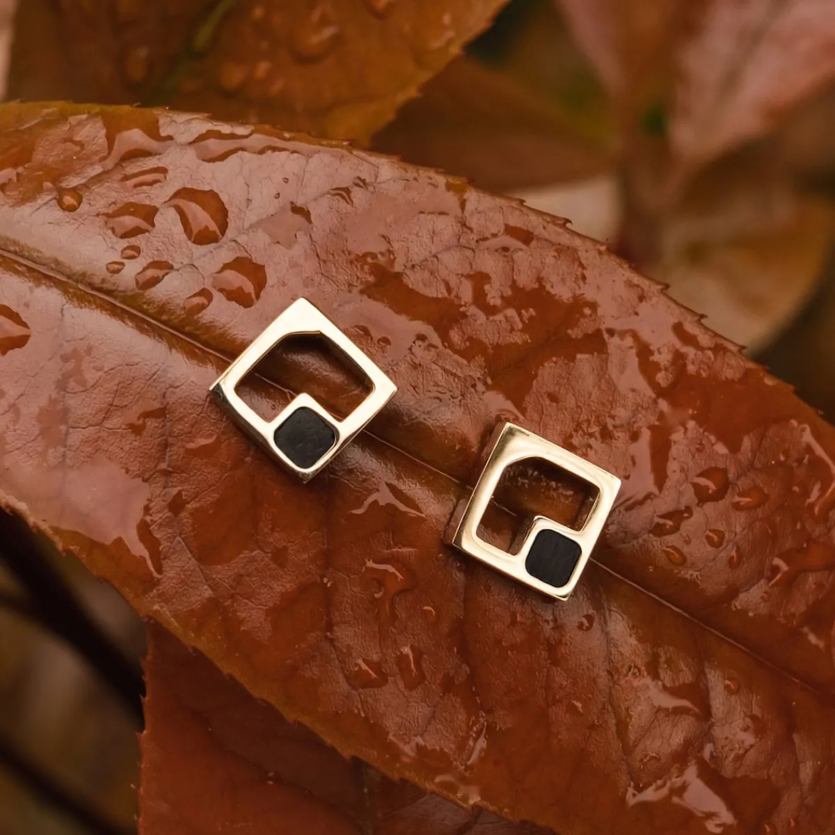 Holzkern Ohrringe|Schmuck^Geometric Ohrringe