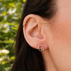 Holzkern Ohrringe|Schmuck^Geometric Ohrringe