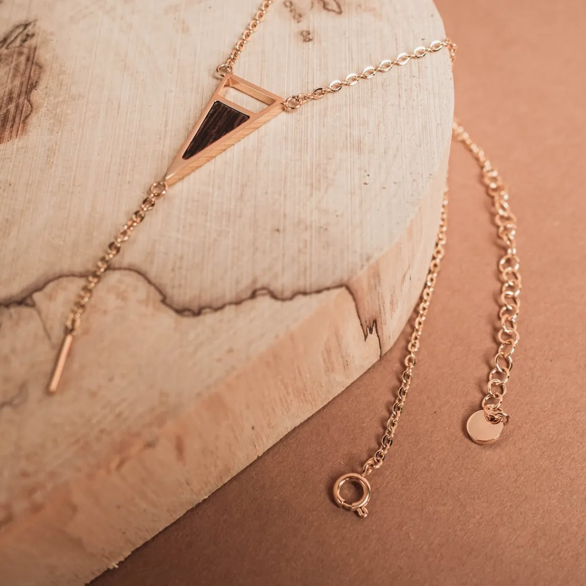 Holzkern Halsketten|Schmuck^Ink Halskette