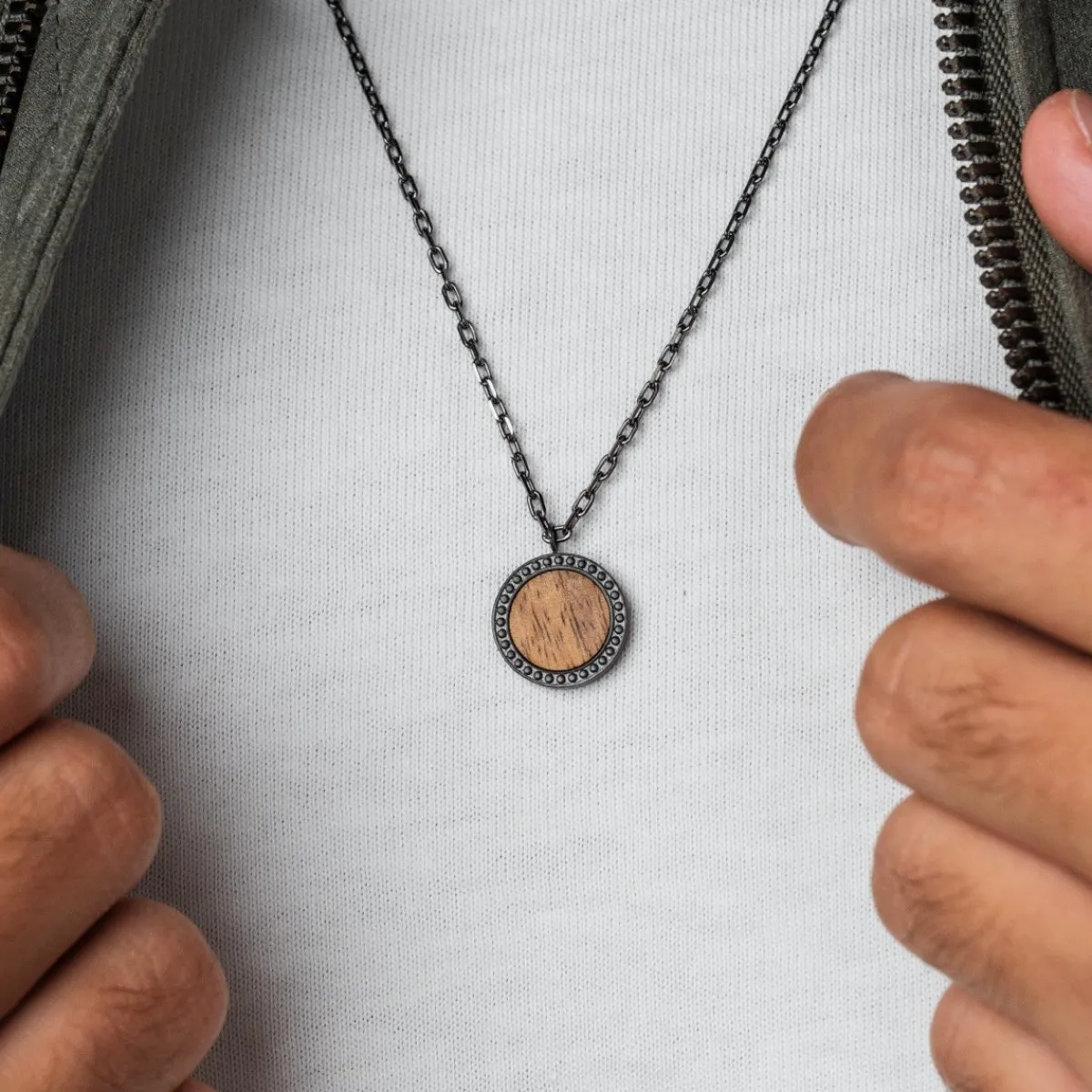 Holzkern Halsketten|Schmuck^Interplay Halskette
