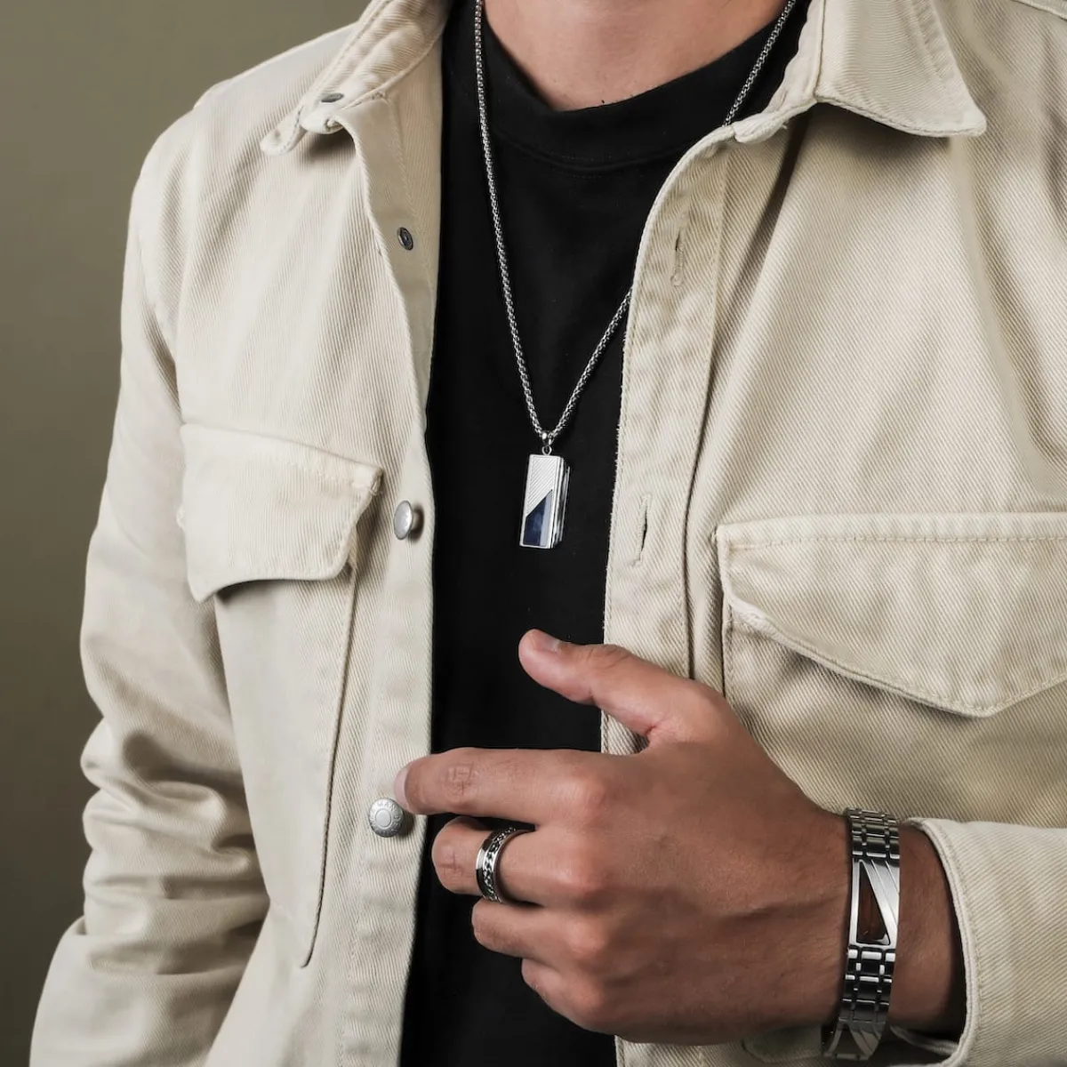 Holzkern Halsketten|Schmuck^Ionic Halskette