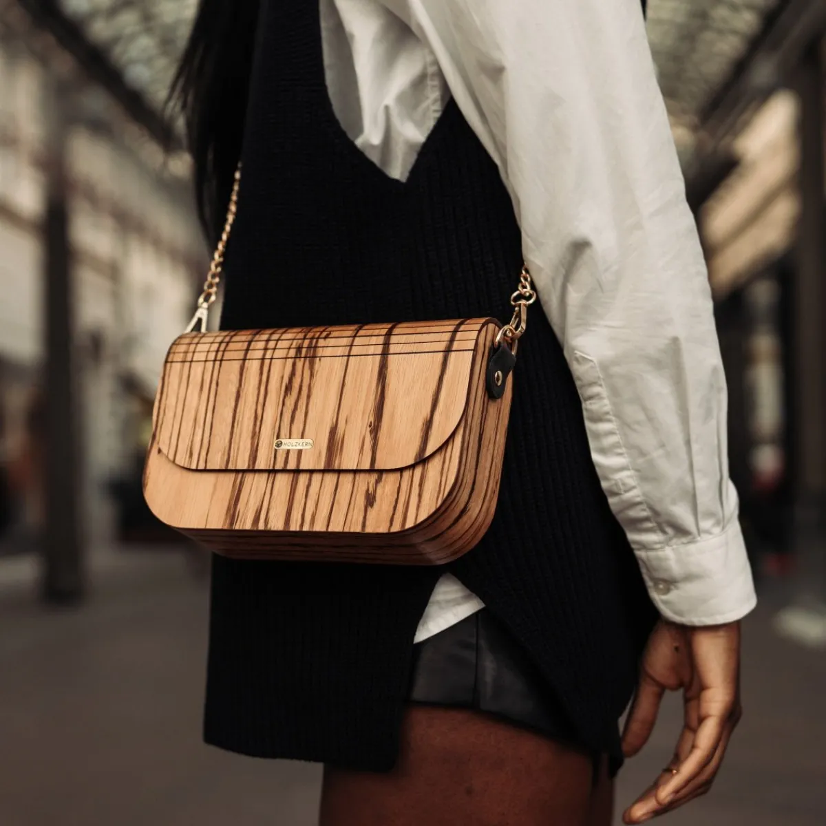 Holzkern Handtaschen^Ivay VEGAN