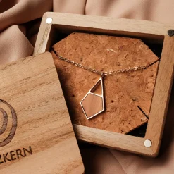 Holzkern Halsketten|Schmuck^Mandala Halskette
