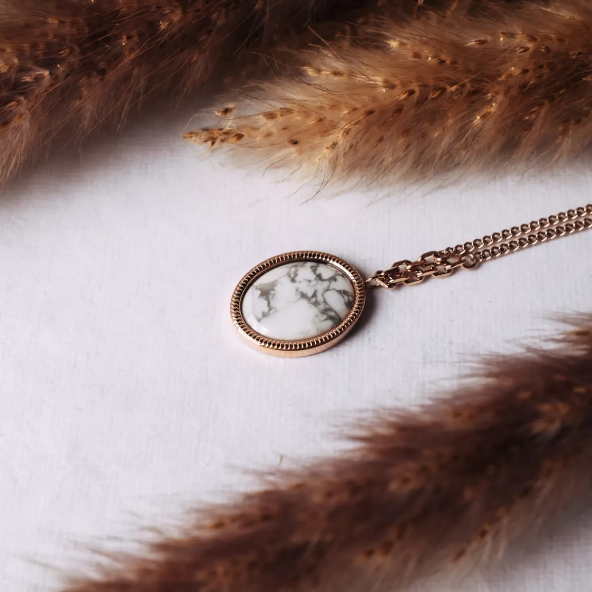 Holzkern Halsketten|Schmuck^Mirror Halskette