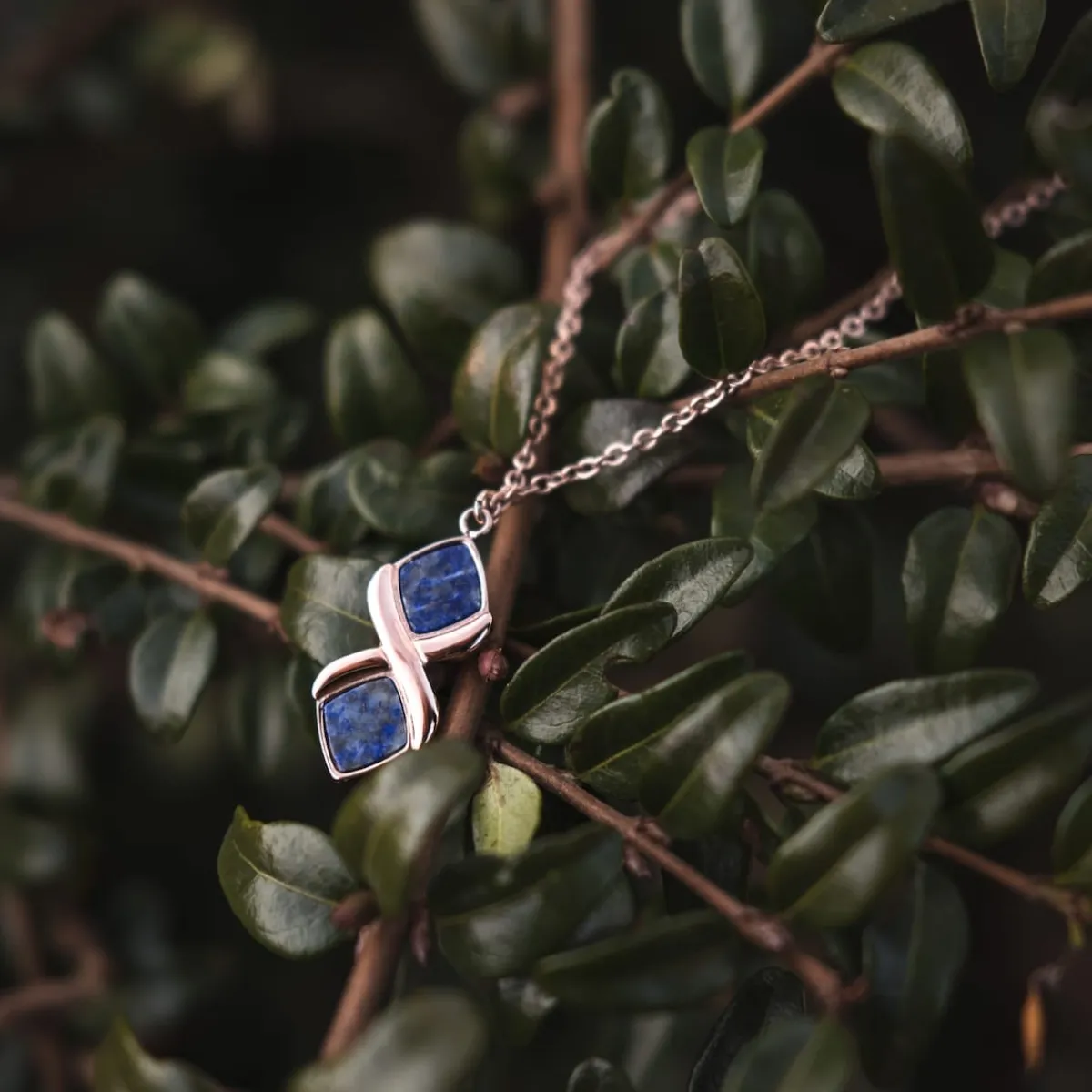 Holzkern Halsketten|Schmuck^Mosaic Halskette