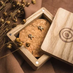 Holzkern Ohrringe|Schmuck^Mosaic Ohrringe