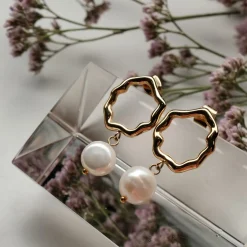 Holzkern Ohrringe|Schmuck^Oceanfoam Ohrringe