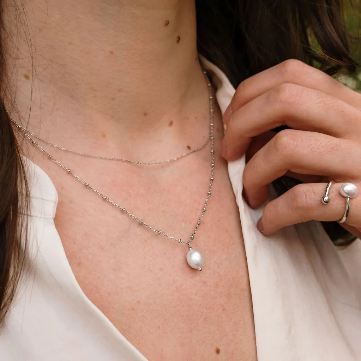 Holzkern Halsketten|Schmuck^Panoramic Halskette