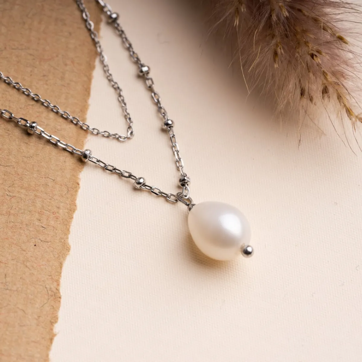 Holzkern Halsketten|Schmuck^Panoramic Halskette