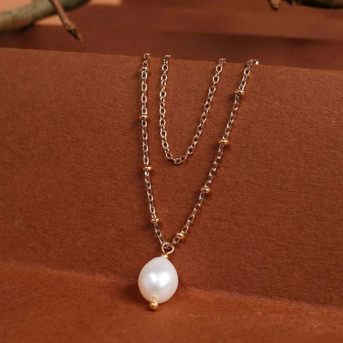 Holzkern Halsketten|Schmuck^Panoramic Halskette