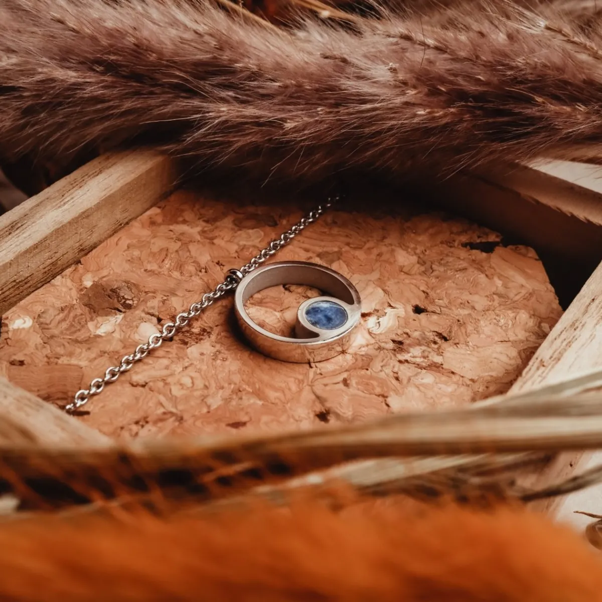 Holzkern Halsketten|Schmuck^Pigment Halskette