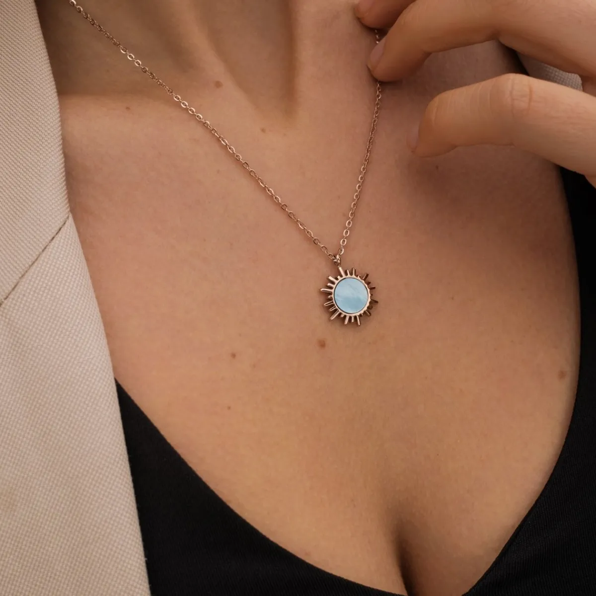Holzkern Halsketten|Schmuck^Shade Halskette