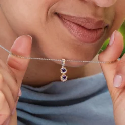 Holzkern Halsketten|Schmuck^Silverstream Halskette